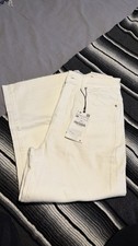 Jeans Zara Off White Culotte