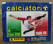 bh6 bustina sigillata figurina sticker card calciatori panini 19891990 lire 200