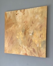 Quadro astratto beige oro