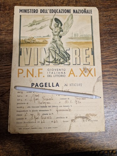 Pagella scolastica 1942 1944 - scolastica, 1942-1944