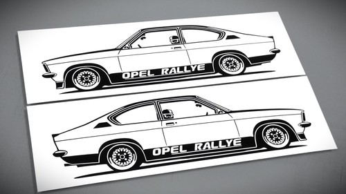 Adesivo opel kadett coupè - adesivo,