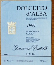 Wine labels ITALY DOLCETTO