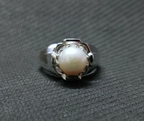 Argento massiccio perla anello - argento,
