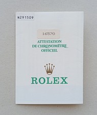 ROLEX Guarantee Warranty Paper