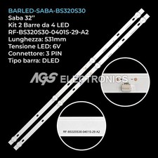 KIT 2 BARRE STRIP 4 LED TV