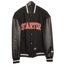 Giacca Varsity In Lana E Pelle