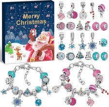 Calendario Dell'Avvento Gioielli 2025 Ragazza Bracciale Kit, Donna Calendario Av