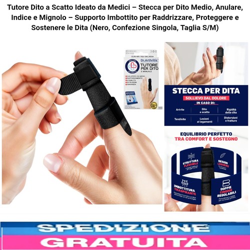 Tutore dito scatto stecca - tutore, a