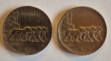 Italia, 2 pezzi 50 centesimi