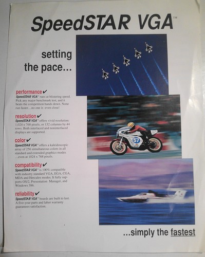 1990 speedstar vga flyer - 1990,