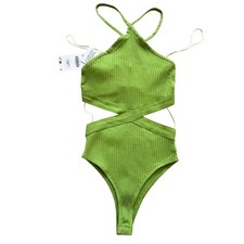 Body donna Zara verde lime a