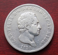 5 Lire 1830 Zecca di Genova