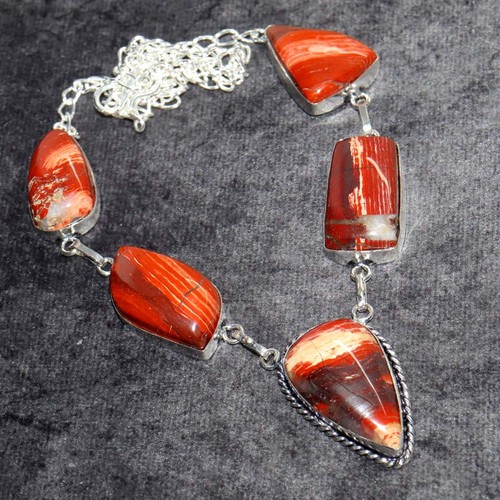 Collana etnica diaspro - , rosso