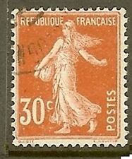 Francia Francobollo Stamp Yvert N° 160 " Seminatrice Sfondo Pieno, 30 C Rossa "