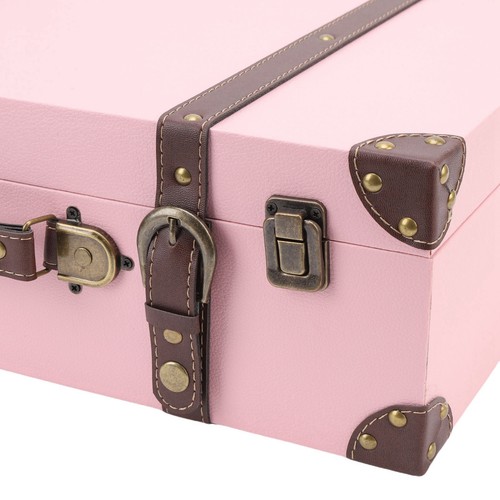 Scatola valigia vintage rosa - vintage,