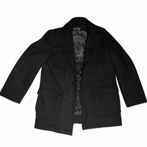 Cappotto nero rivetto uomo - , xl