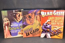 3X QUADRETTI IN TELA CINEMA VINTAGE PUBBLICITA' ARREDAMENTO CINEMA LOTTO QUADRI