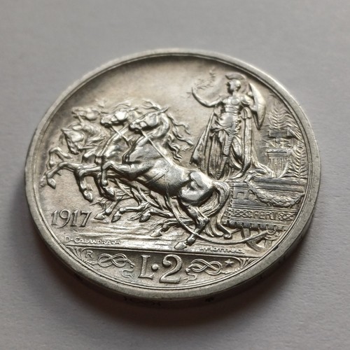 Silver moneta lire 1917 - silver,