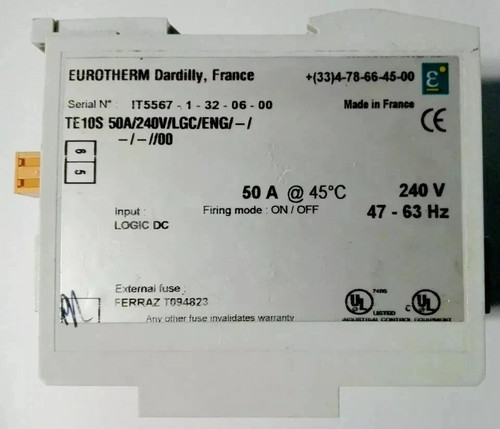Eurotherm te10s 50a 240v - eurotherm, 50a/240v