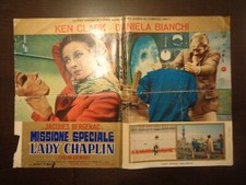 fotobusta MISSIONE SPECIALE LADY CHAPLIN (1966) D.BIANCHI K.CLARK tipo LOCANDINA