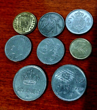 LOTTO 8 MONETE SPAGNA SPAGNOLE - COME IN FOTO VERO AFFARE CON DITT. FRANCO RARO