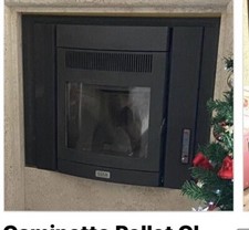Caminetto  (clam) Inserto Ventilato Con Programmi  Di Accensione + Tecomando