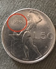 Rara 50 Vecchie Lire 1979 Con