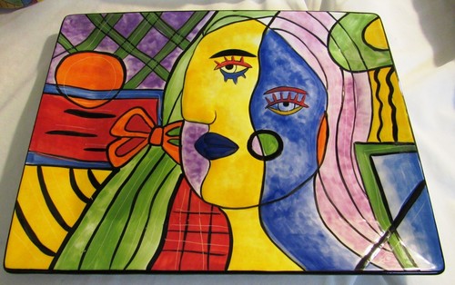 Piatto modernista cubista - piatto,