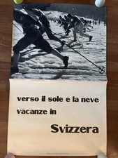 Affiche POSTER,Travel il Sole e la Neve VACANZE IN SVIZZERA SUISSE Sci Ski Skier