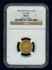 ITALIA 18,5MM 1863-T BN MONETA