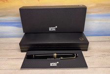 Penna a sfera MONTBLANC Meisterstuck nera con bordo oro Classique 163