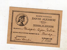 Tessera  DANTE ALIGHIERI 1931