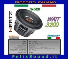 HERTZ SX 300D SuBwOOfeR  30cm 12" 3200w  2+2 ohm  
