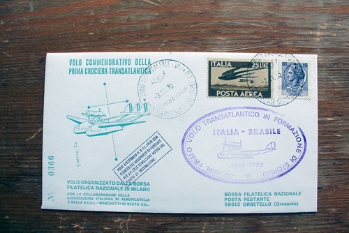 Cartolina commemorativa volo - cartolina,