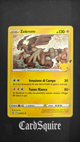 Pokemon zekrom 010 025 - zekrom, ♦