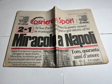CORRIERE DELLO SPORT 4/5/1989 FINALE COPPA UEFA NAPOLI STOCCARDA 2-1 /MARADONA