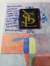 Patch Yves Saint Laurent Ricamato Con Tessuto Denim 