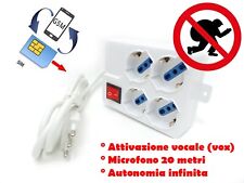 Microspia ambientale GSM attivazione vocale spy in ciabatta SCHUKO - ANTIFURTO