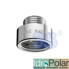 PROLUNGA IN OTTONE CROMATO 3/8″ MASCHIO / FEMMINA - LUNGHEZZA 15 MM