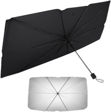 Ombrello Parasole Auto Parabrezza Interno 125X65Cm Pieghevole Con Protezione UV 