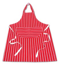 Chefs Apron with Front Pocket Butchers Kitchen Cooking Baking Bib Stripped Cook