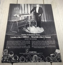 Pianoforte elettrico professionale Farfisa 1972 suona come una grande stampa pubblicitaria 