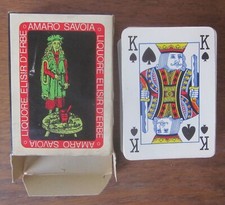 Amaro Savoia mazzo carte poker pubblicitarie liquore elisir d'erbe