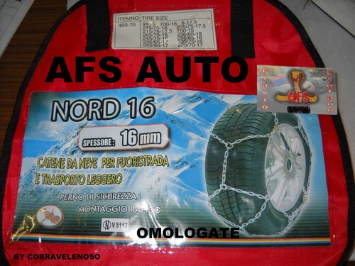 Catene neve nord16 16mm - da, neve"nord16"16mm
