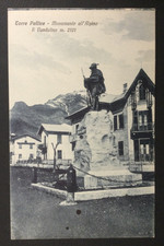 Torre Pellice Monumento all'Alpino Il Vandalino antica cartolina