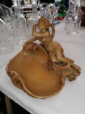 Ciotola liberty con statuetta in terracotta 