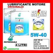 OLIO SELENIA MULTIPOWER GAS 5W40 FIAT GRANDE PUNTO 1.4 GPL DA 2009 CV77 4 LITRI