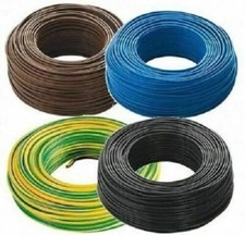 2 Mt CAVO CORDINA UNIPOLARE 2,5 mmq FILO ELETTRICO METRO Giallo Verde o ALTRO