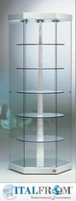 Vetrina Girevole Vetrinetta Espositore  Showcase leather Luci a led 74x200 H