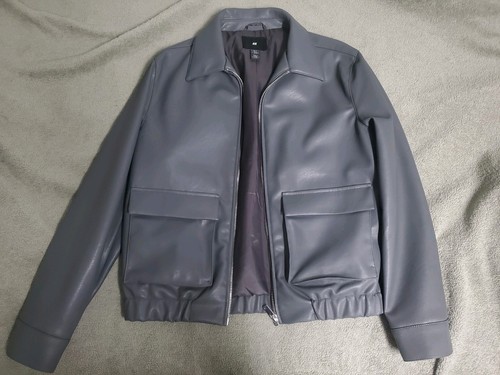 Giacca pelle grigio - h&m,